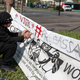 Julian Assange supporters stage themselves outside Belmarsh Prison on April 15, 2019 in London, England. WiKileaks founder Julian Assange is remanded at HMP Bellmarsh awaiting sentencing for breaching his British bail conditions in 2012 by seeking refuge in the Ecuadoran embassy.